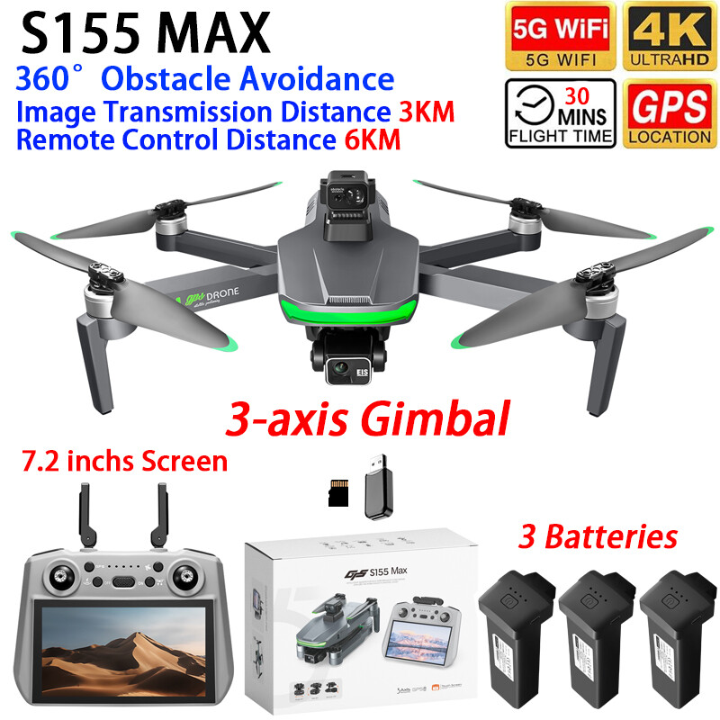 Drone Gps Mount - S155 MAX Drone GPS WIFI 3KM