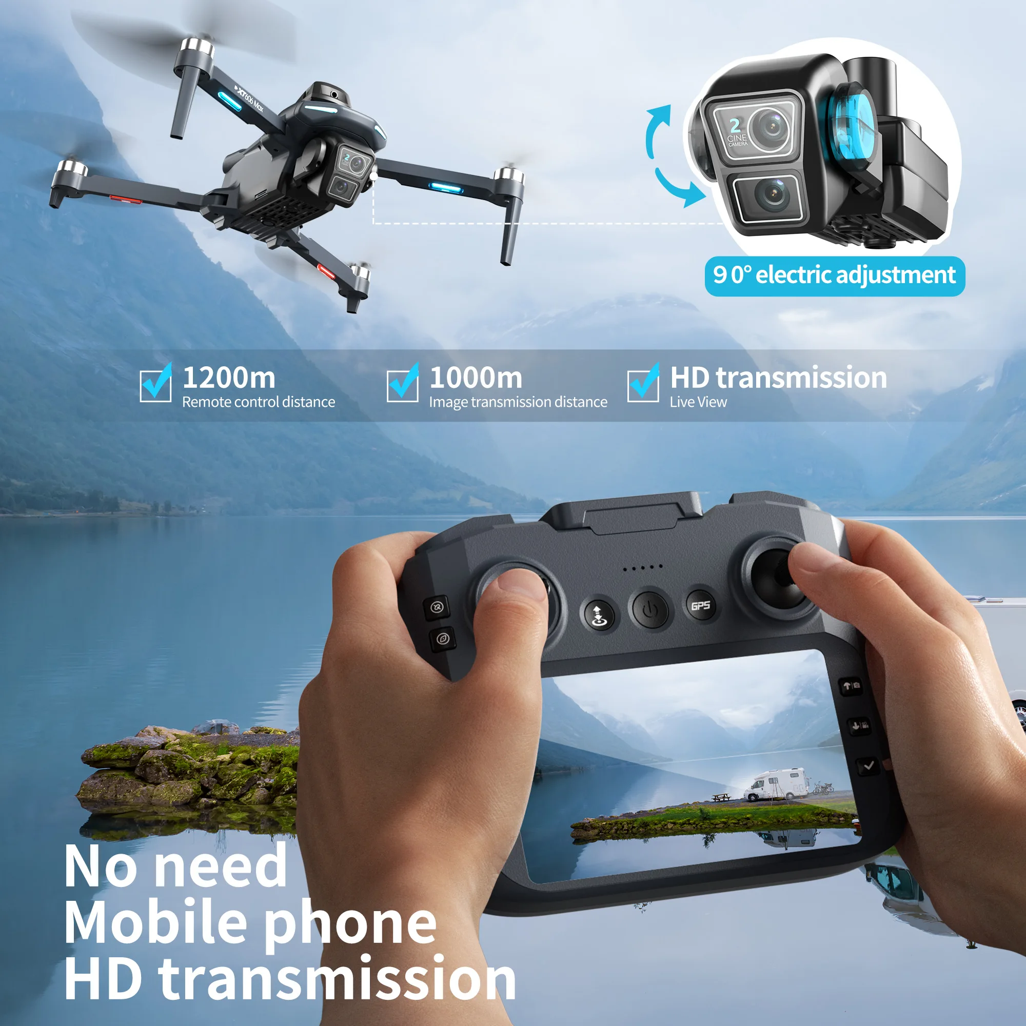 Original XT606 MAX GPS Drone H - Drone Gps Mount review and price